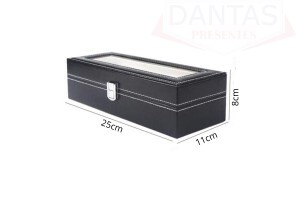 Caixa Organizadora para Relógio de PVC 05 Comprartimentos - Lojsnovi