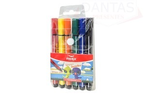 Canta Hidrografica Jumbo 06 Cores - Famix