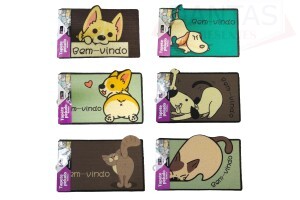 Tapete Peludo Poliéster Base PVC 40x60cm - Top Útil