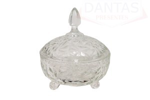 Potiche / Bomboniere de Vidro 16x18,5cm - Casita