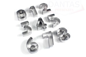 Cortadores de Bolo Biscoito Massas Números em Formas do 0 ao 9.