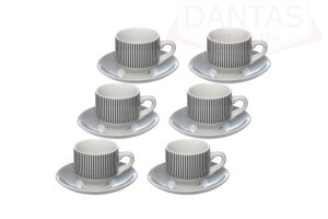 Jogo de Xícara Café Lisboa 90ml 06 peças