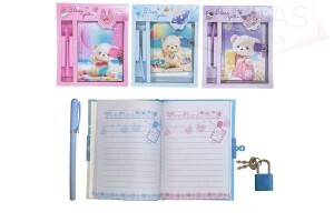 DIÁRIO COM CANETA CADEADO E CHAVE (50 Folhas)