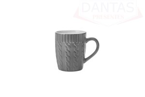 Caneca texturizada Winter Cinza 360ml