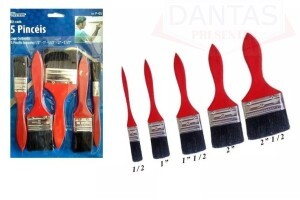 Kit com 5 Pincéis para pintura