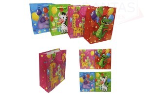 Sacola de Presente sortidas com 12 unidades 41cm - Dantas